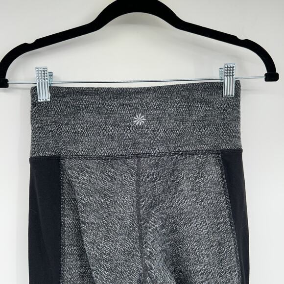 Athleta Gray Black Herringbone Metro Drifter High Rise Leggings Size XS - Picture 5 of 6